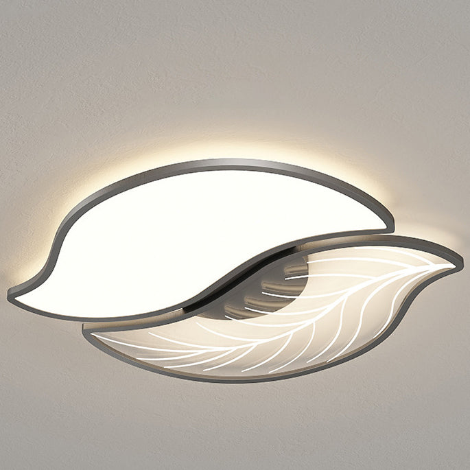 Contemporary Leaves Iron Acrylic LED Flush Mount Light