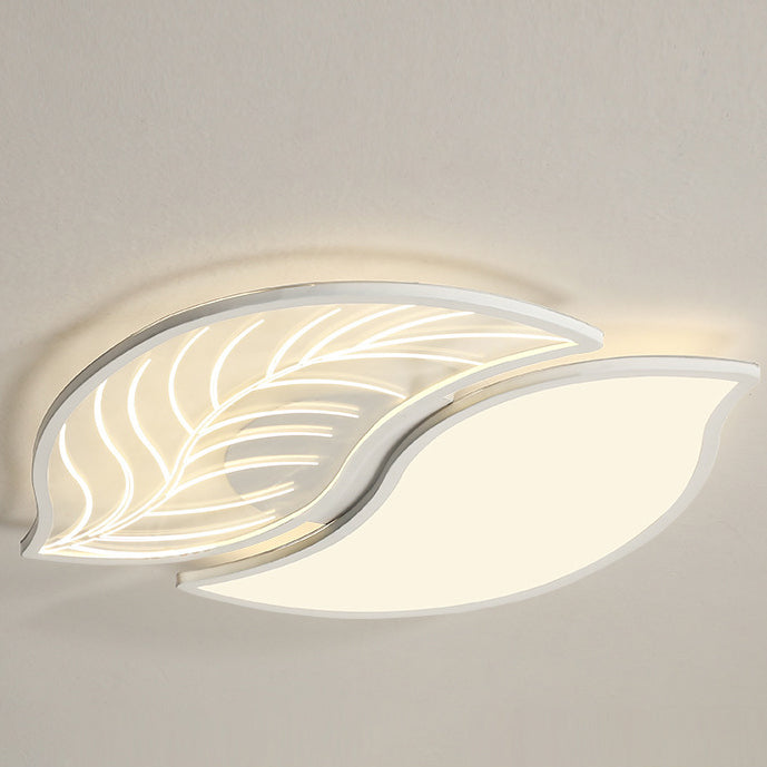Contemporary Leaves Iron Acrylic LED Flush Mount Light
