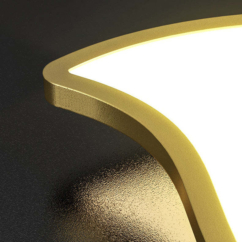Contemporary Leaves Iron Acrylic LED Flush Mount Light