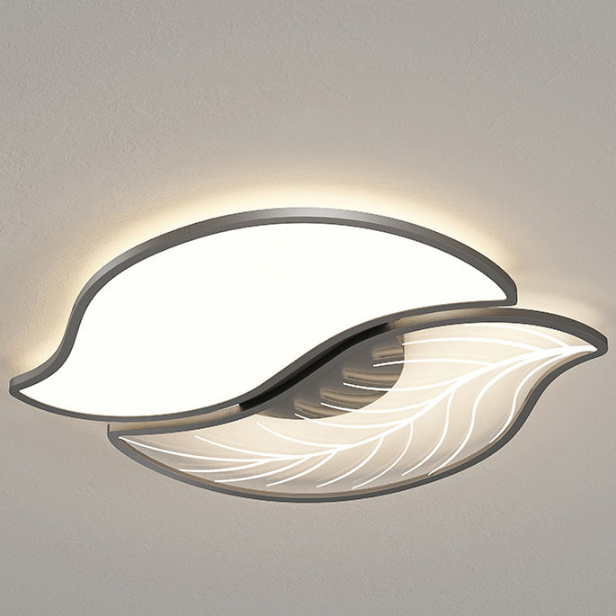 Contemporary Leaves Iron Acrylic LED Flush Mount Light