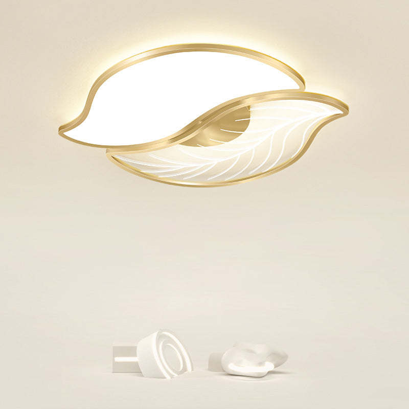 Contemporary Leaves Iron Acrylic LED Flush Mount Light