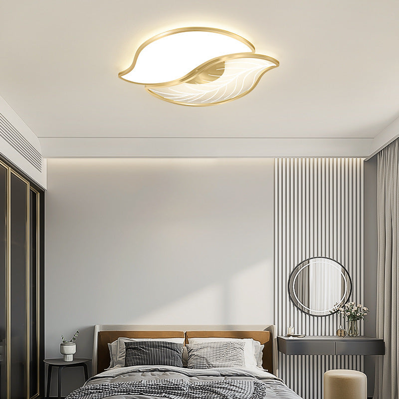 Contemporary Leaves Iron Acrylic LED Flush Mount Light