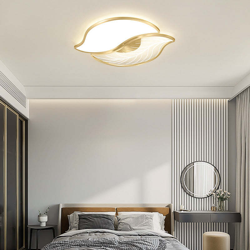 Contemporary Leaves Iron Acrylic LED Flush Mount Light