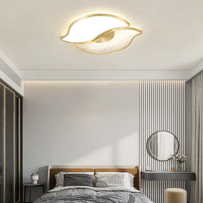 Contemporary Leaves Iron Acrylic LED Flush Mount Light