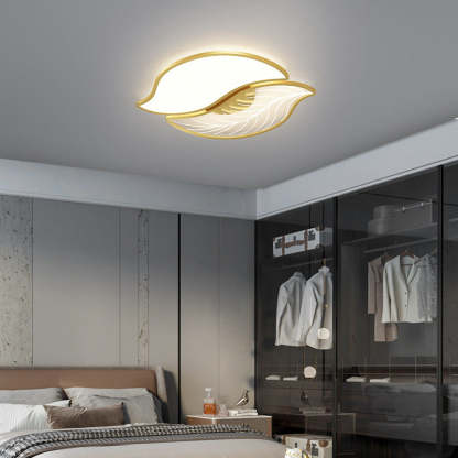 Contemporary Leaves Iron Acrylic LED Flush Mount Light