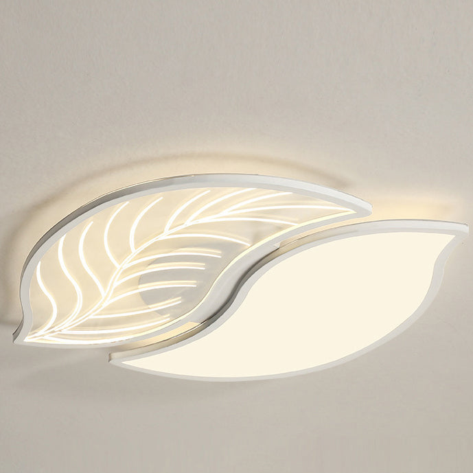 Contemporary Leaves Iron Acrylic LED Flush Mount Light