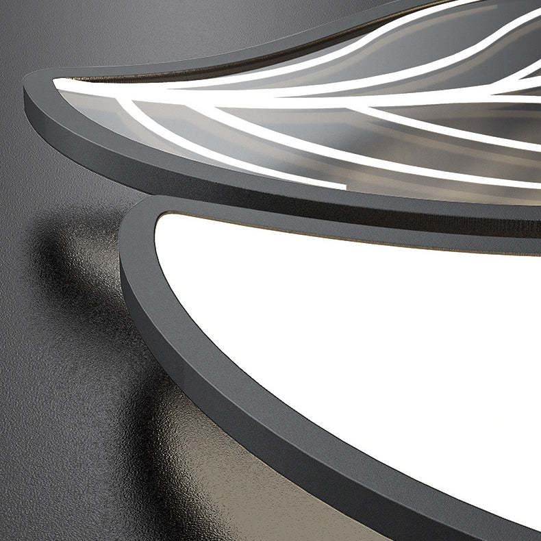 Contemporary Leaves Iron Acrylic LED Flush Mount Light