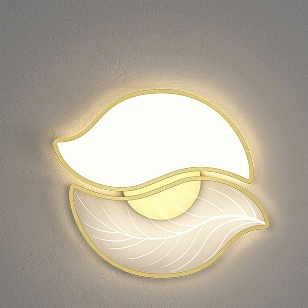 Contemporary Leaves Iron Acrylic LED Flush Mount Light