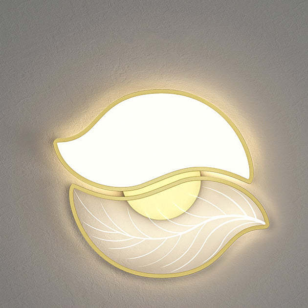 Contemporary Leaves Iron Acrylic LED Flush Mount Light