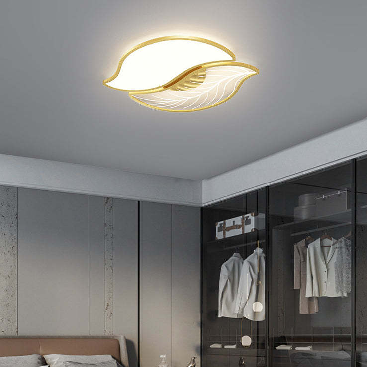 Contemporary Leaves Iron Acrylic LED Flush Mount Light