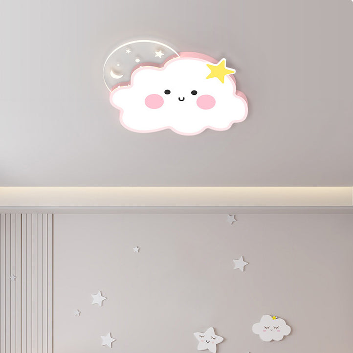 Nordic Cloud Rainbow Iron Acrylic LED Flush Ceiling Light