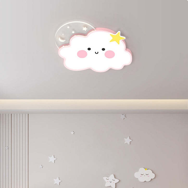 Nordic Cloud Rainbow Iron Acrylic LED Flush Ceiling Light