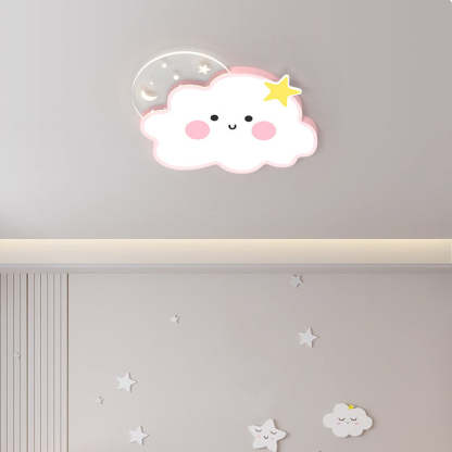 Nordic Cloud Rainbow Iron Acrylic LED Flush Ceiling Light