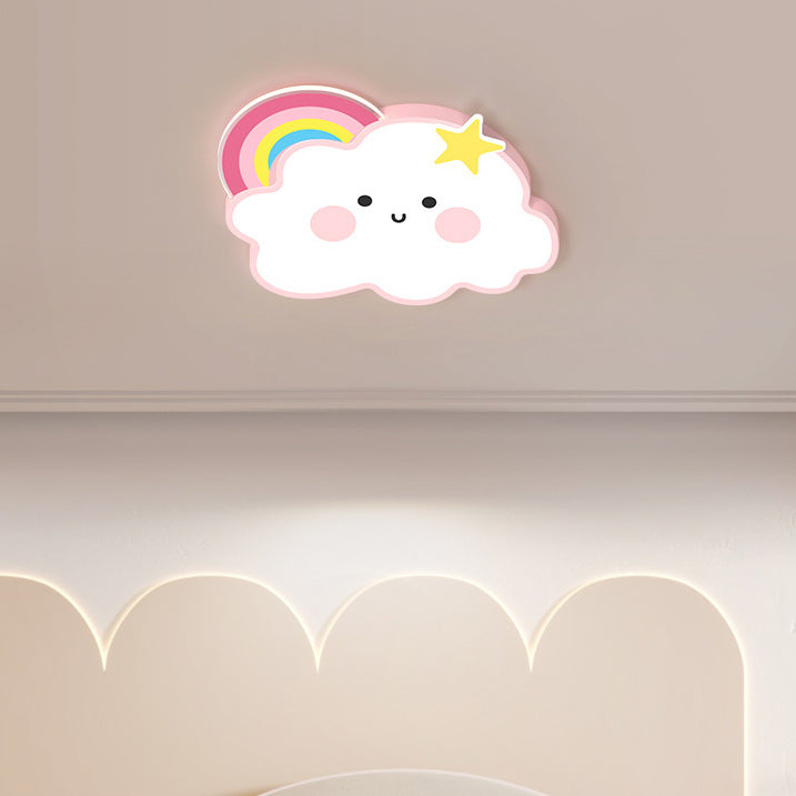 Nordic Cloud Rainbow Iron Acrylic LED Flush Ceiling Light