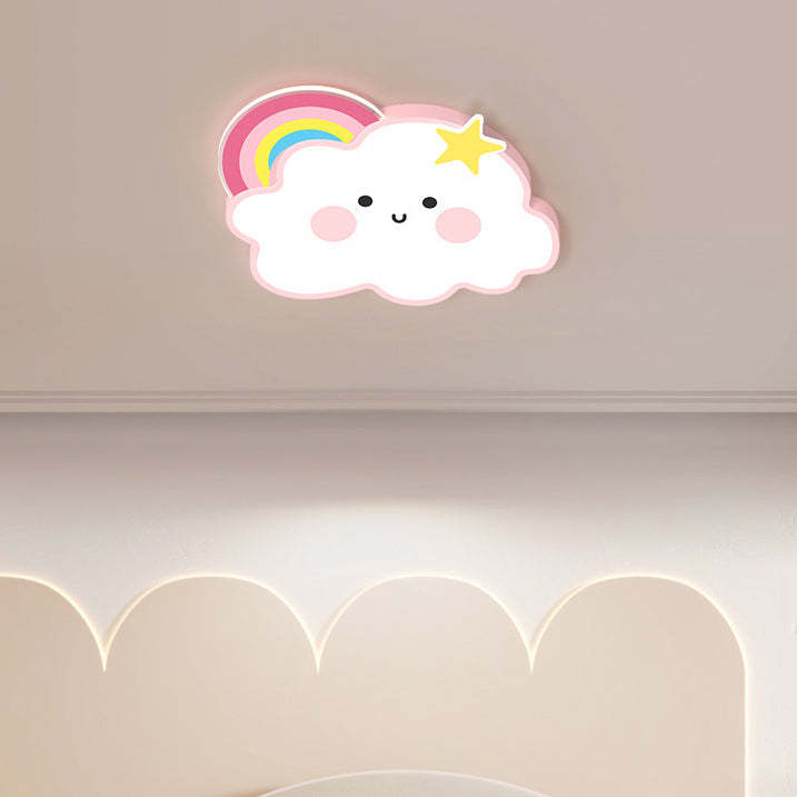 Nordic Cloud Rainbow Iron Acrylic LED Flush Ceiling Light