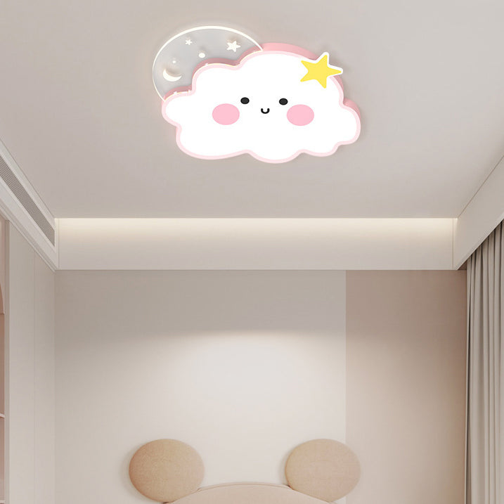 Nordic Cloud Rainbow Iron Acrylic LED Flush Ceiling Light