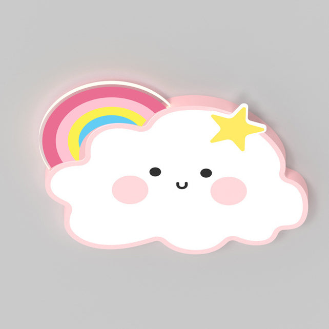 Nordic Cloud Rainbow Iron Acrylic LED Flush Ceiling Light