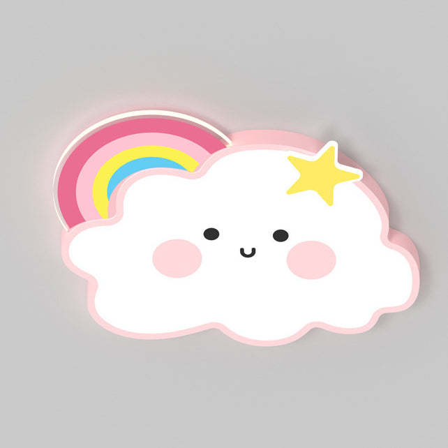Nordic Cloud Rainbow Iron Acrylic LED Flush Ceiling Light