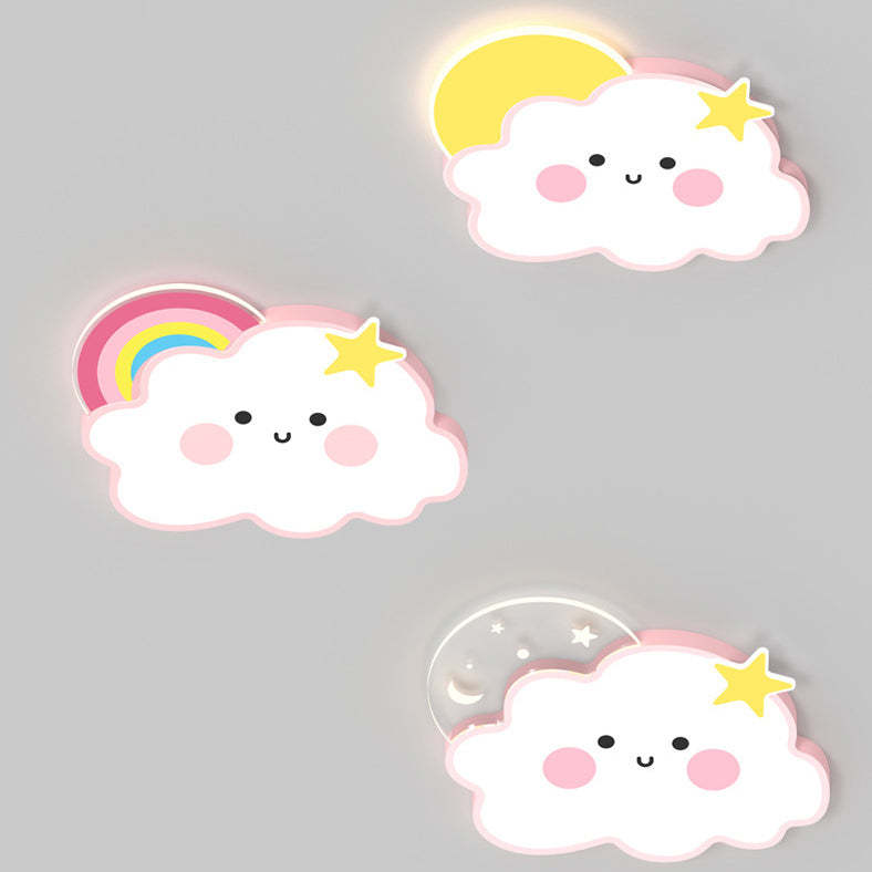 Nordic Cloud Rainbow Iron Acrylic LED Flush Ceiling Light
