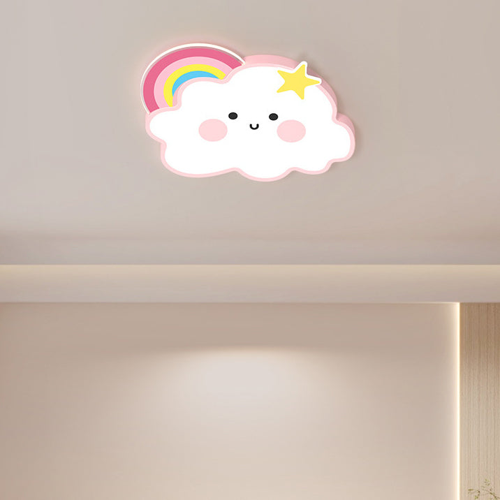 Nordic Cloud Rainbow Iron Acrylic LED Flush Ceiling Light