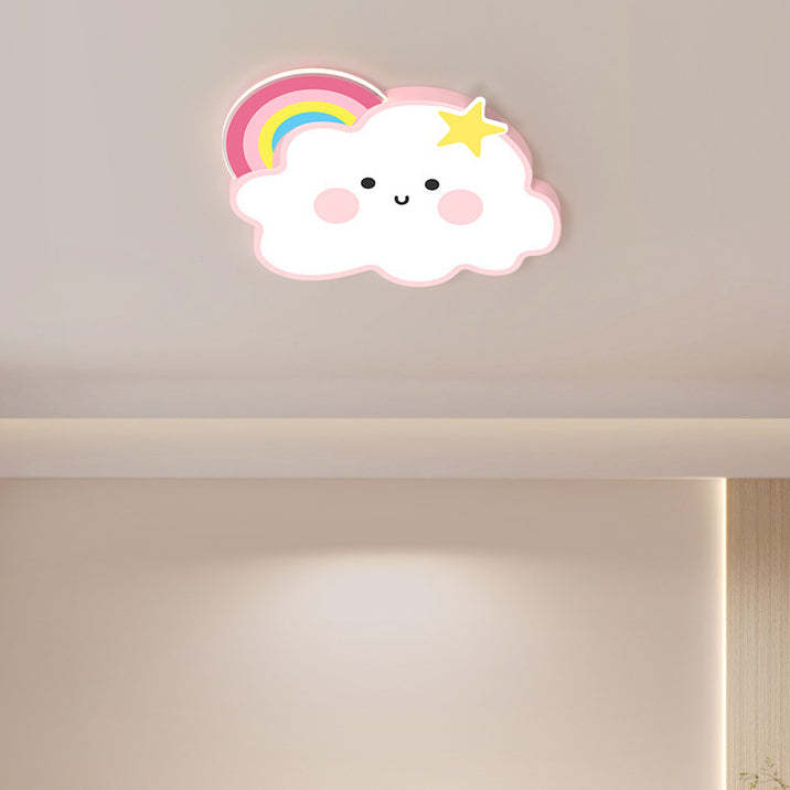 Nordic Cloud Rainbow Iron Acrylic LED Flush Ceiling Light