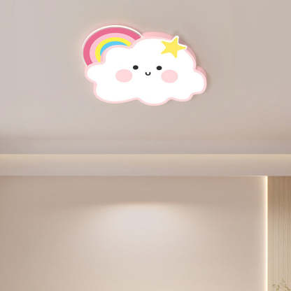Nordic Cloud Rainbow Iron Acrylic LED Flush Ceiling Light