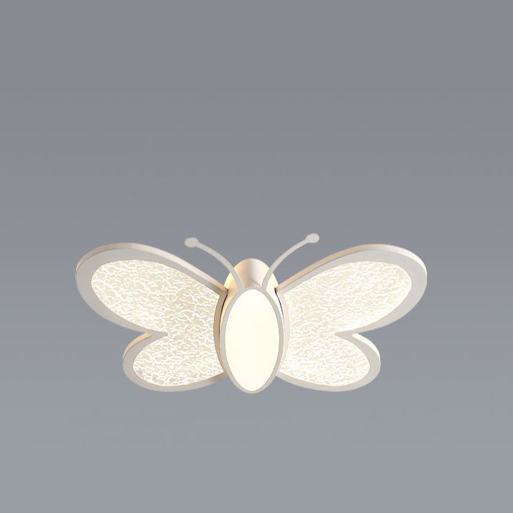 Contemporary Butterfly Iron Acrylic LED Flush Mount Light