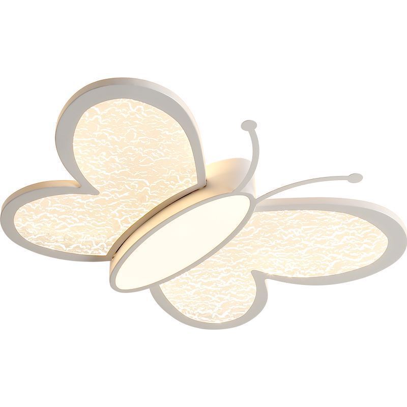Contemporary Butterfly Iron Acrylic LED Flush Mount Light