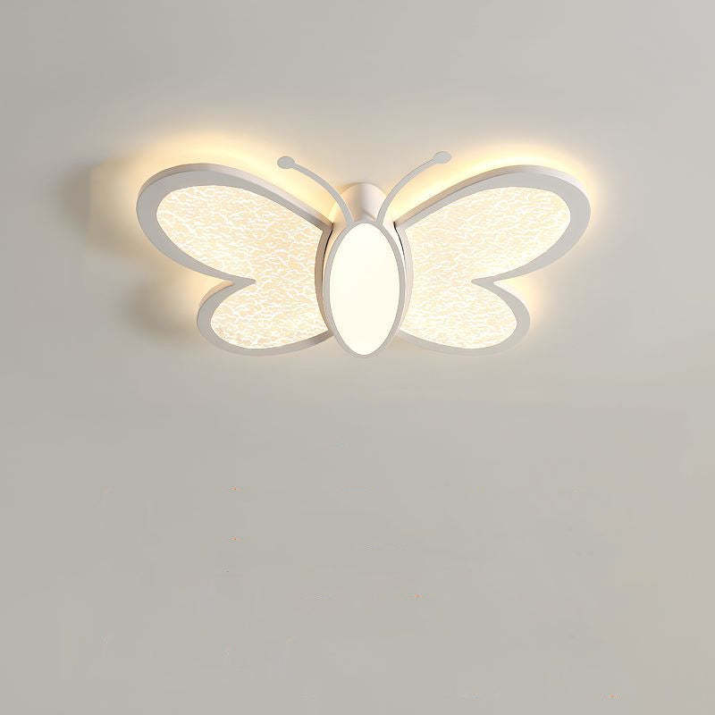 Contemporary Butterfly Iron Acrylic LED Flush Mount Light