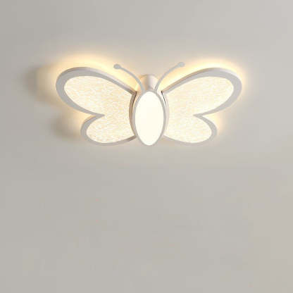 Contemporary Butterfly Iron Acrylic LED Flush Mount Light