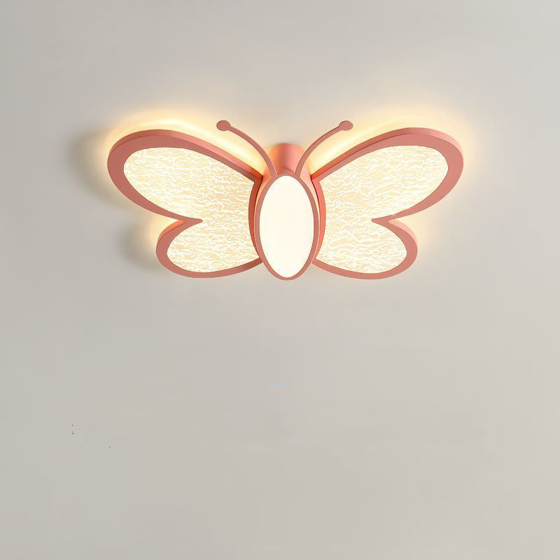Contemporary Butterfly Iron Acrylic LED Flush Mount Light