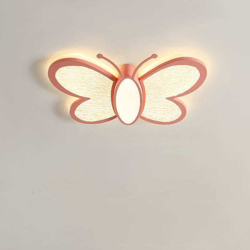 Contemporary Butterfly Iron Acrylic LED Flush Mount Light