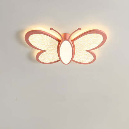 Contemporary Butterfly Iron Acrylic LED Flush Mount Light
