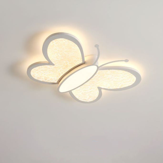 Contemporary Butterfly Iron Acrylic LED Flush Mount Light