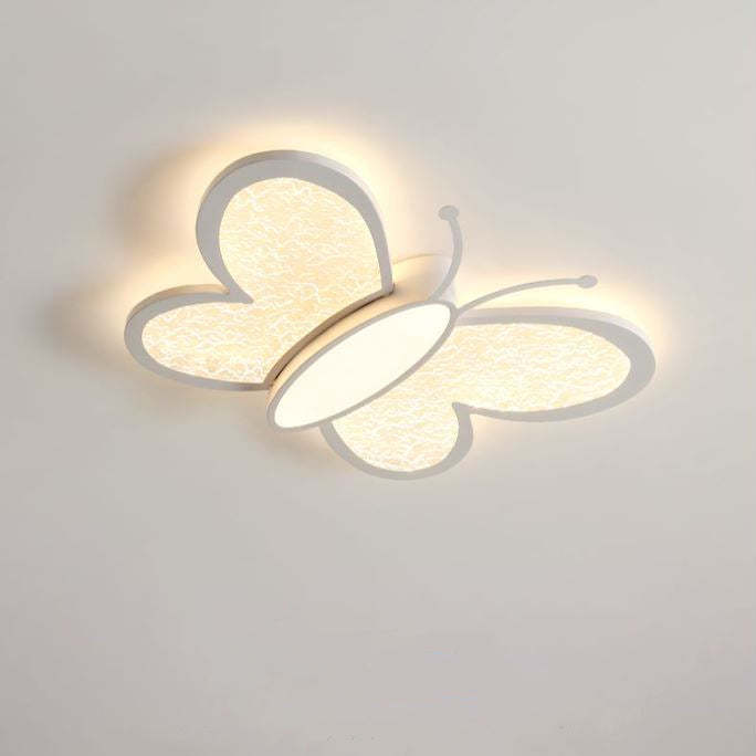 Contemporary Butterfly Iron Acrylic LED Flush Mount Light