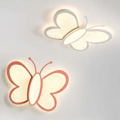 Contemporary Butterfly Iron Acrylic LED Flush Mount Light