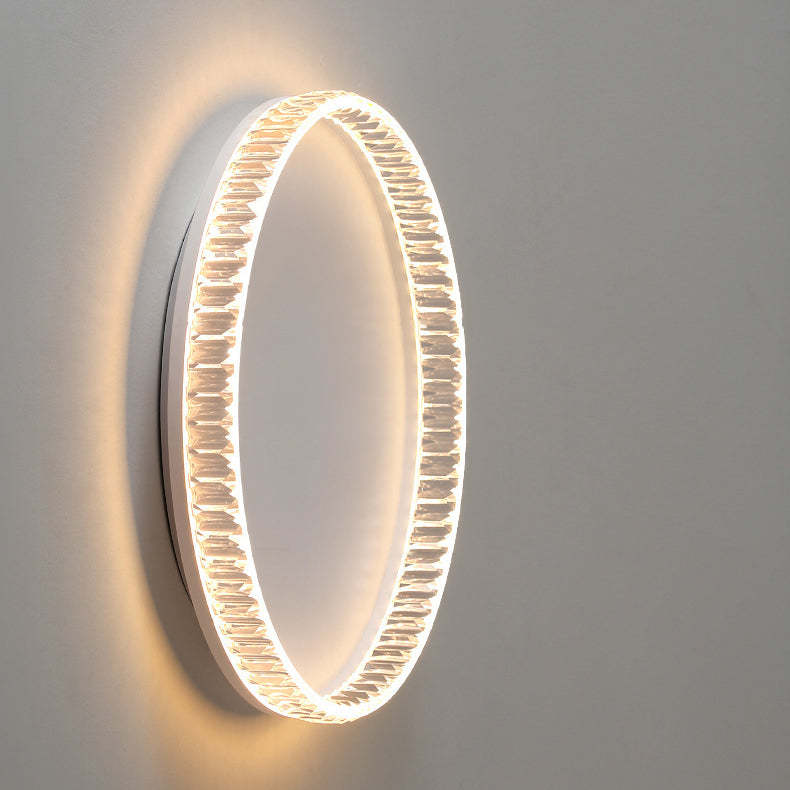 Iron Diamond-Cut PMMA Round LED Flush Ceiling Light