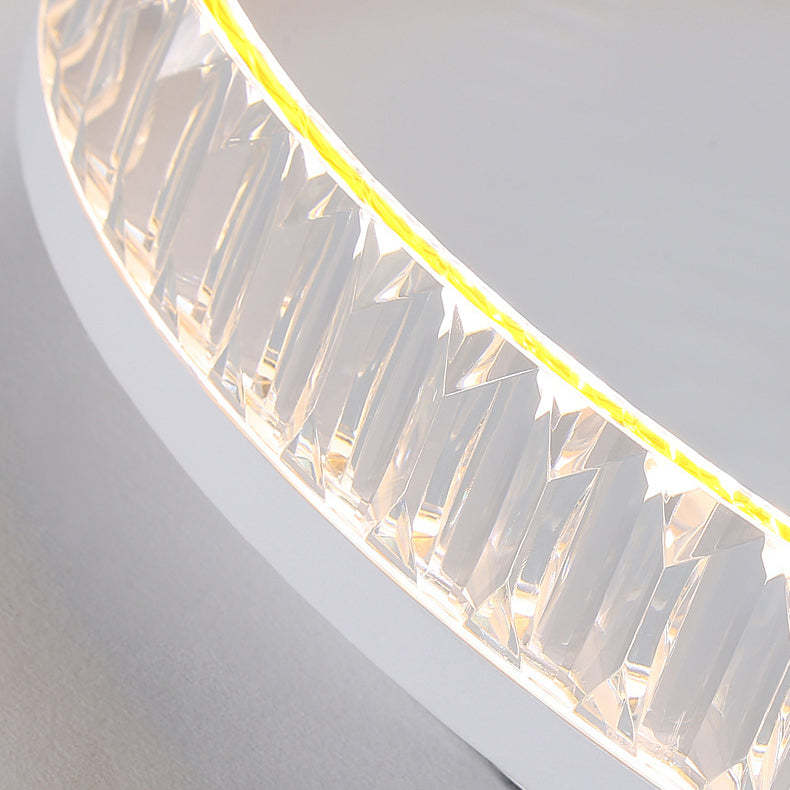 Iron Diamond-Cut PMMA Round LED Flush Ceiling Light