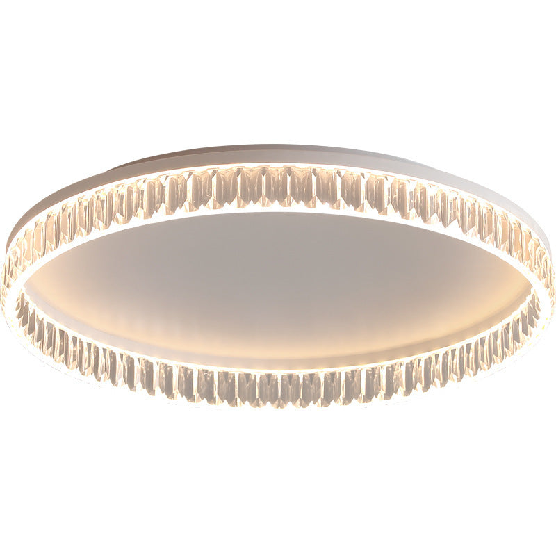 Iron Diamond-Cut PMMA Round LED Flush Ceiling Light