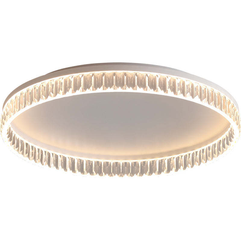 Iron Diamond-Cut PMMA Round LED Flush Ceiling Light