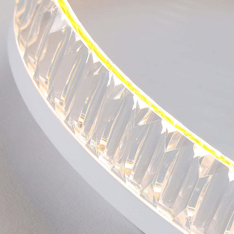 Iron Diamond-Cut PMMA Round LED Flush Ceiling Light