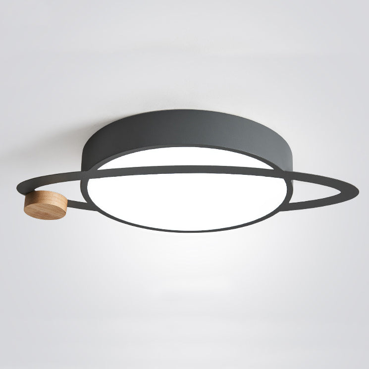 Scandinavian Planet Iron Acrylic LED Flush Mount Light
