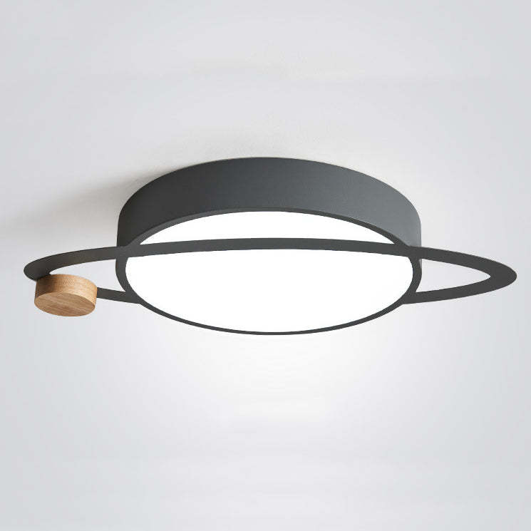 Scandinavian Planet Iron Acrylic LED Flush Mount Light