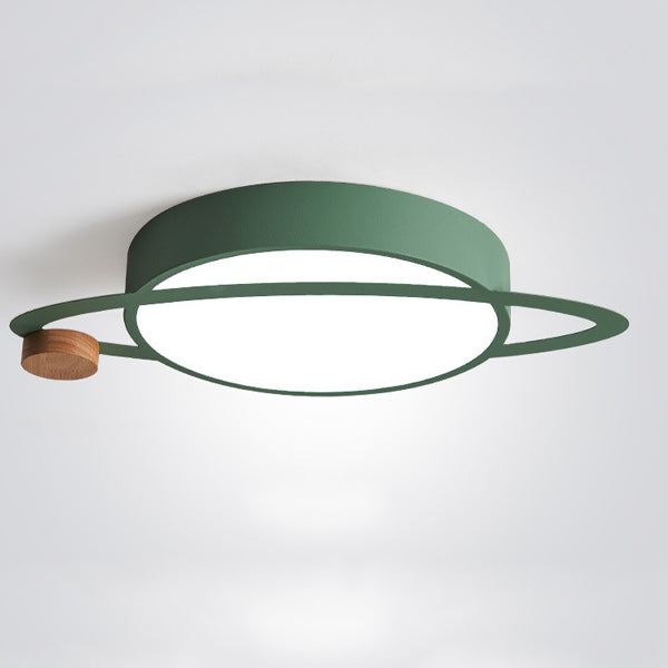Scandinavian Planet Iron Acrylic LED Flush Mount Light
