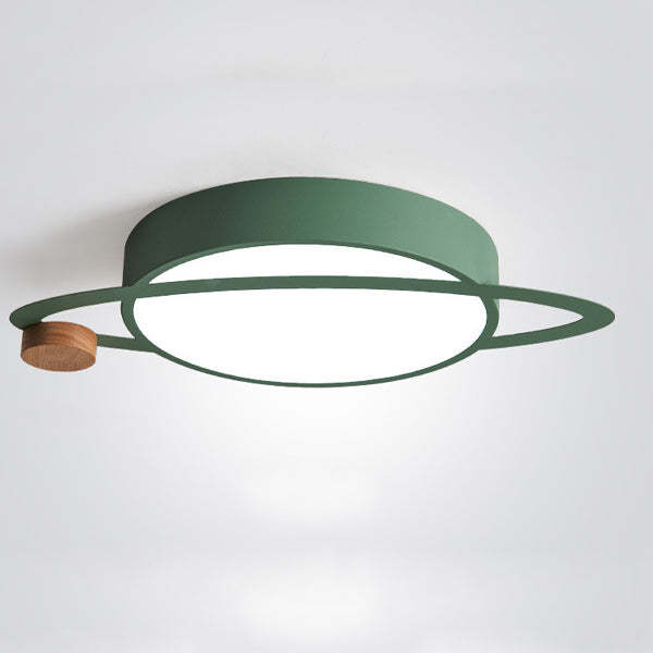 Scandinavian Planet Iron Acrylic LED Flush Mount Light