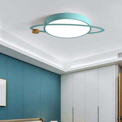 Scandinavian Planet Iron Acrylic LED Flush Mount Light