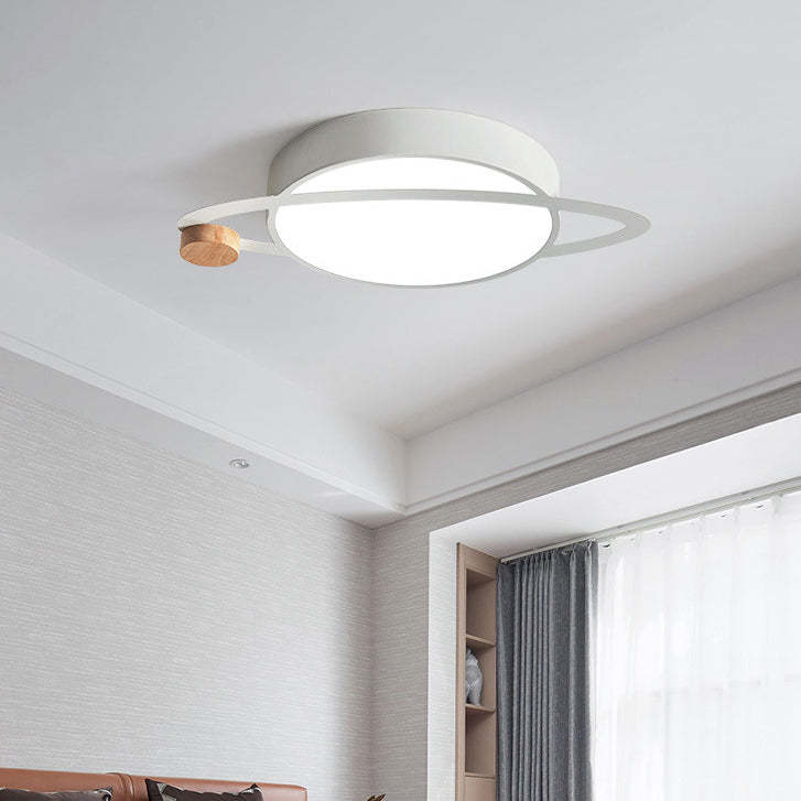 Scandinavian Planet Iron Acrylic LED Flush Mount Light