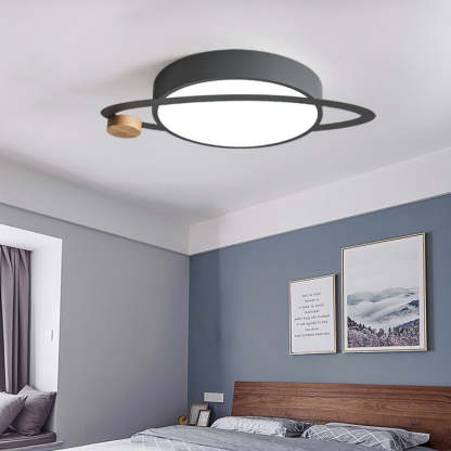 Scandinavian Planet Iron Acrylic LED Flush Mount Light