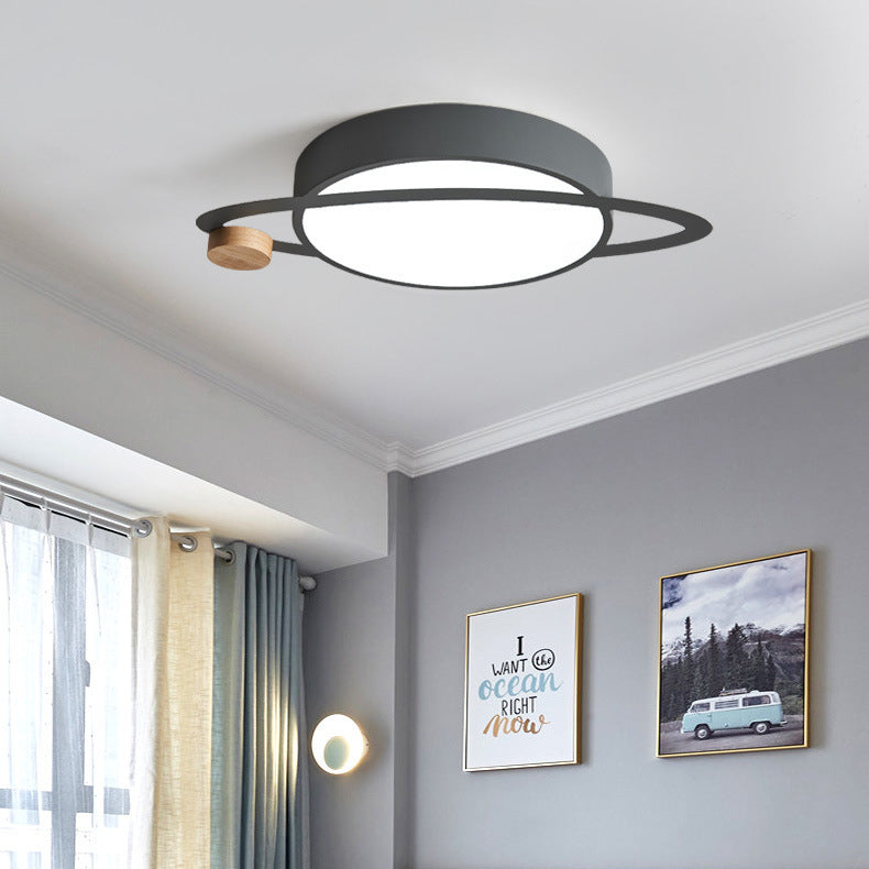 Scandinavian Planet Iron Acrylic LED Flush Mount Light