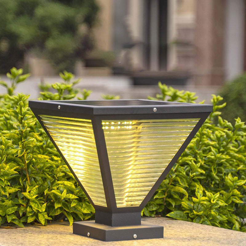 Minimalist Solar Prismatic Stainless Steel Light